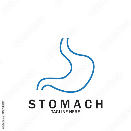Stomach Logo vector illustration design creative Gastroenterology Healthy Logo element icon  Stomach healthcare icon vector template