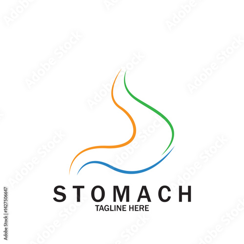 Stomach Logo vector illustration design creative Gastroenterology Healthy Logo element icon  Stomach healthcare icon vector template