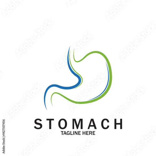 Stomach Logo vector illustration design creative Gastroenterology Healthy Logo element icon  Stomach healthcare icon vector template