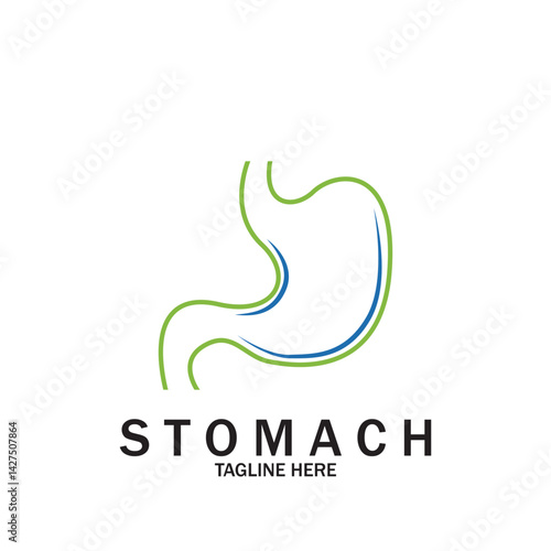 Stomach Logo vector illustration design creative Gastroenterology Healthy Logo element icon  Stomach healthcare icon vector template
