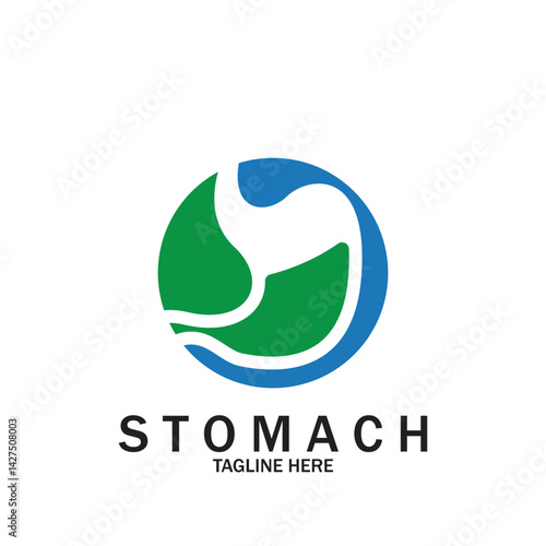 Stomach Logo vector illustration design creative Gastroenterology Healthy Logo element icon  Stomach healthcare icon vector template