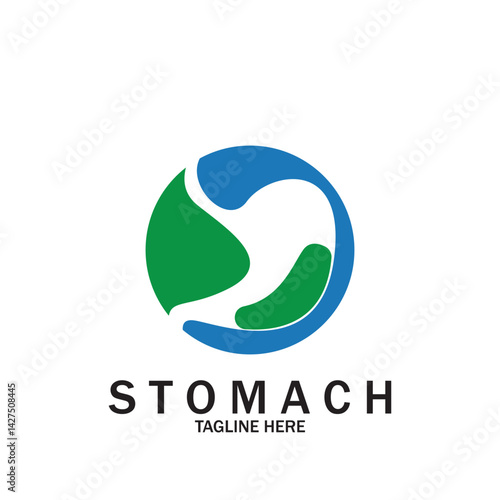 Stomach Logo vector illustration design creative Gastroenterology Healthy Logo element icon  Stomach healthcare icon vector template