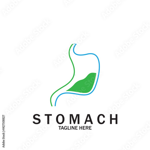 Stomach Logo vector illustration design creative Gastroenterology Healthy Logo element icon  Stomach healthcare icon vector template