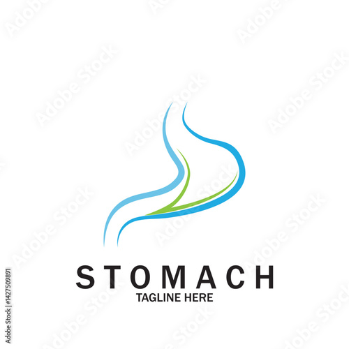 Stomach Logo vector illustration design creative Gastroenterology Healthy Logo element icon  Stomach healthcare icon vector template