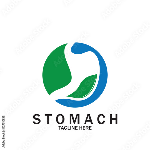 Stomach Logo vector illustration design creative Gastroenterology Healthy Logo element icon  Stomach healthcare icon vector template