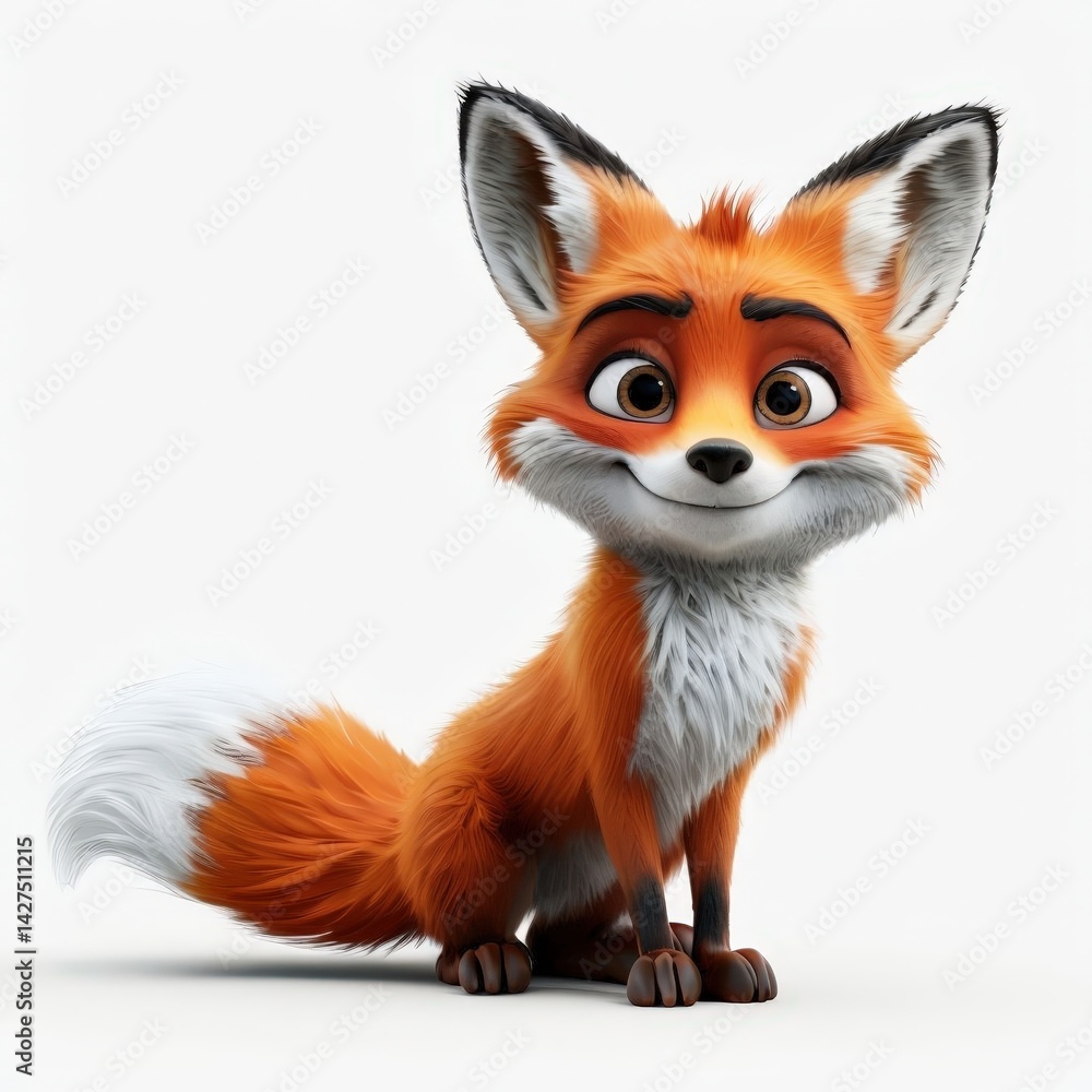 an AI Image Generator, Adorable Cartoon Fox Character an AI Image Generator, Adorable Cartoon Fox Character