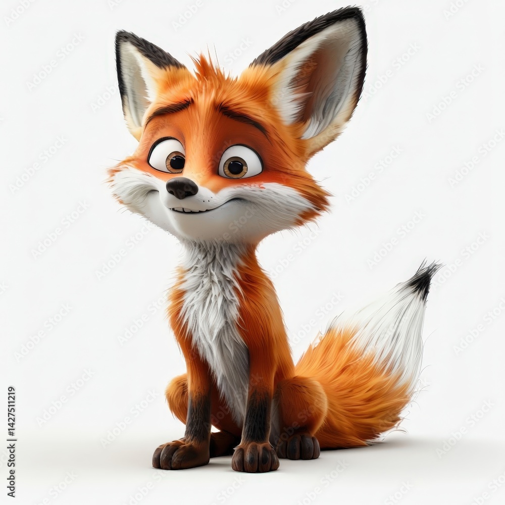 an AI Image Generator, Adorable Cartoon Fox Character an AI Image Generator, Adorable Cartoon Fox Character