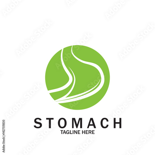 Stomach Logo vector illustration design creative Gastroenterology Healthy Logo element icon  Stomach healthcare icon vector template