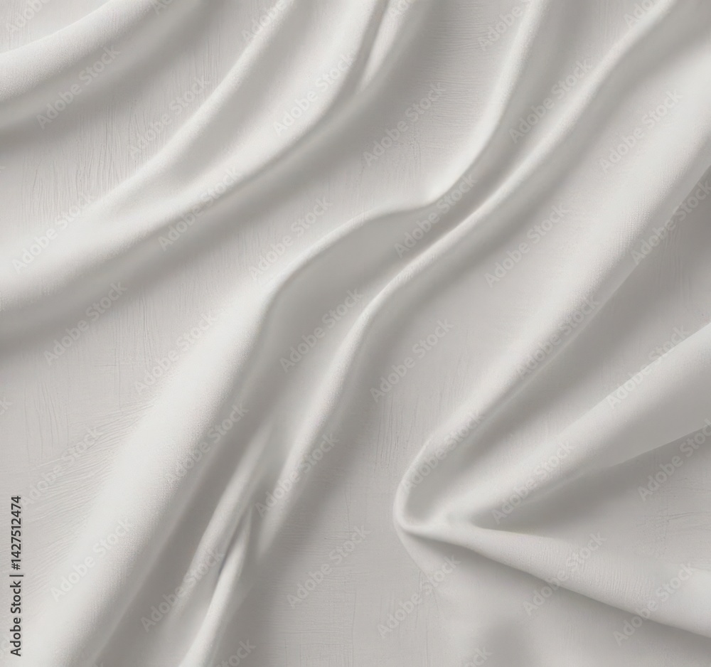 Fototapeta premium Faded white linen texture, subtle wrinkles, seamless background , rustic, fabric, pale