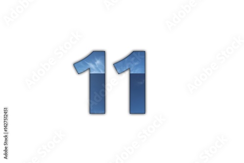 Free Download Number Eleven Sky and Sea Design Graphic - GFXLoad