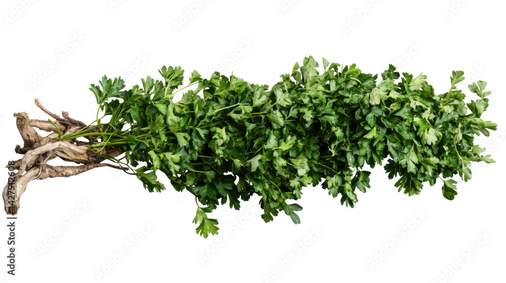 Obraz premium branch of a tree with leaves isolated on white background 