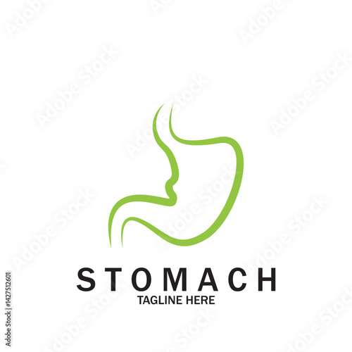 Stomach Logo vector illustration design creative Gastroenterology Healthy Logo element icon  Stomach healthcare icon vector template