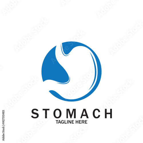 Stomach Logo vector illustration design creative Gastroenterology Healthy Logo element icon  Stomach healthcare icon vector template