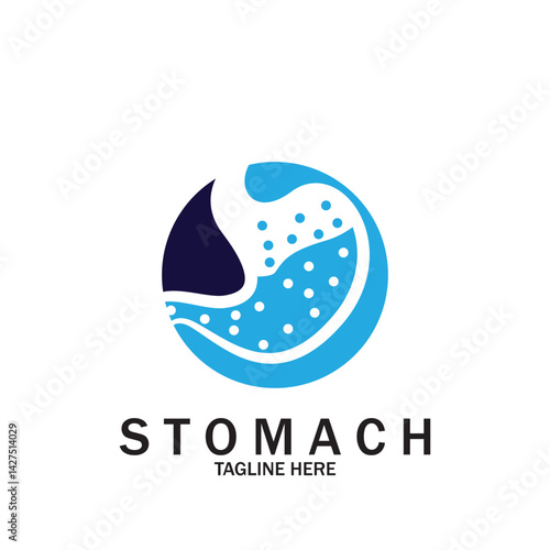 Stomach Logo vector illustration design creative Gastroenterology Healthy Logo element icon  Stomach healthcare icon vector template