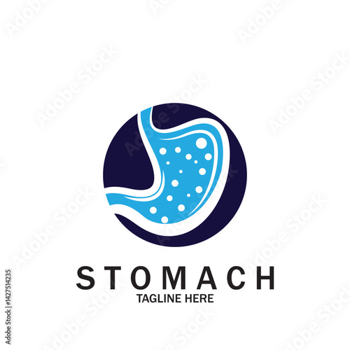 Stomach Logo vector illustration design creative Gastroenterology Healthy Logo element icon  Stomach healthcare icon vector template