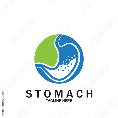 Stomach Logo vector illustration design creative Gastroenterology Healthy Logo element icon  Stomach healthcare icon vector template