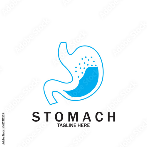 Stomach Logo vector illustration design creative Gastroenterology Healthy Logo element icon  Stomach healthcare icon vector template