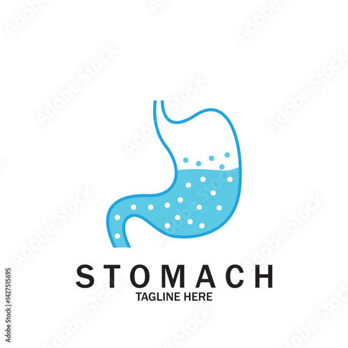 Stomach Logo vector illustration design creative Gastroenterology Healthy Logo element icon  Stomach healthcare icon vector template