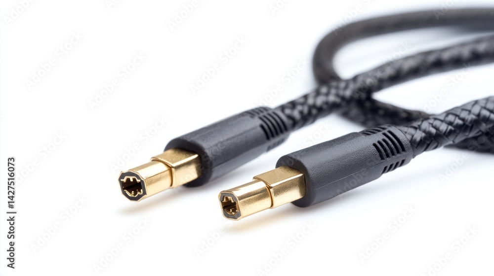 High-quality audio cable with durable braided construction High-quality audio cable with durable braided construction