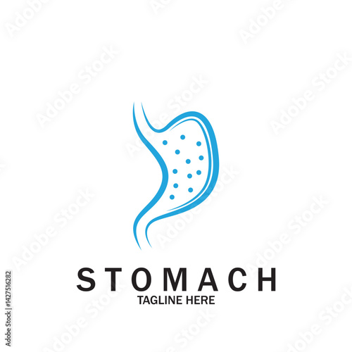 Stomach Logo vector illustration design creative Gastroenterology Healthy Logo element icon  Stomach healthcare icon vector template