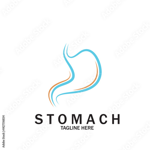Stomach Logo vector illustration design creative Gastroenterology Healthy Logo element icon  Stomach healthcare icon vector template