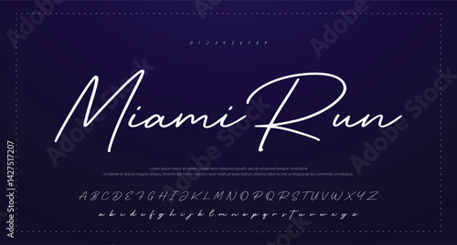 Hand drawn vector alphabet. Modern monoline signature script font. Elegant Signature Font. Best Alphabet Beautiful Calligraphy Signature Font 