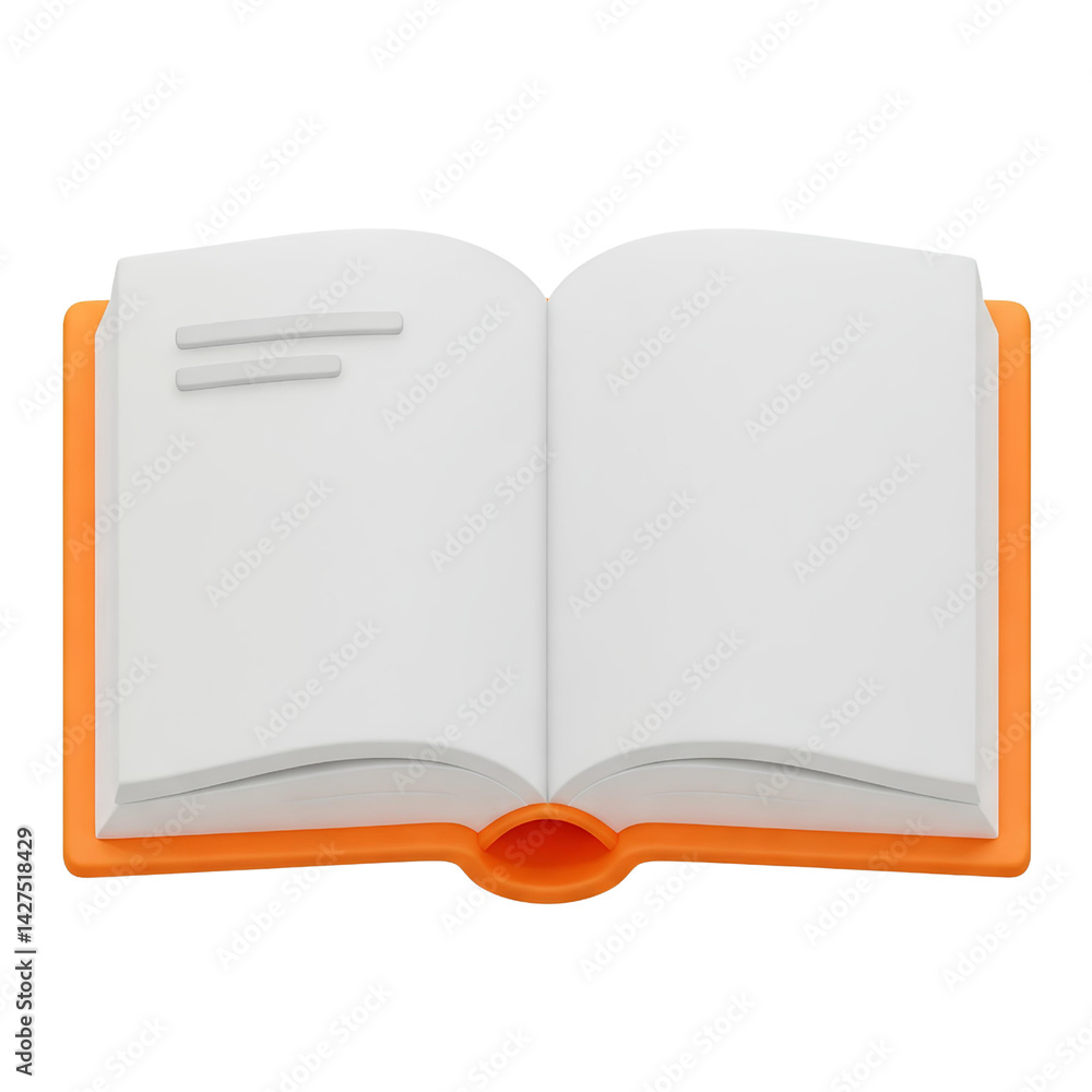 3D Rendering of Open Book with Blank Pages
3D Rendering of Open Book with Blank Pages