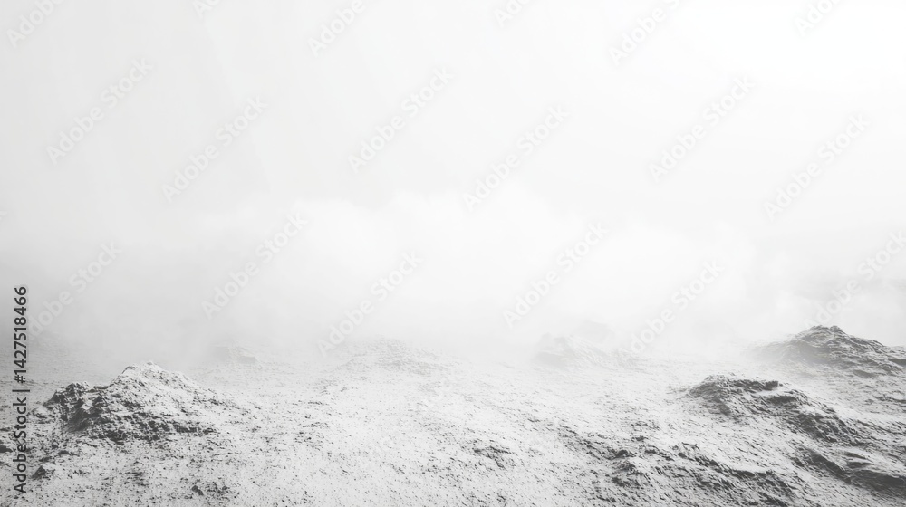 Obraz premium Foggy mountain landscape remote location nature photography serene environment wide-angle view