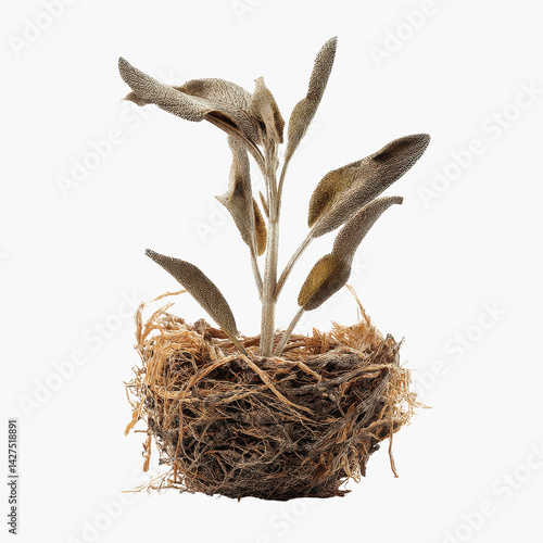Dried Sage Plant in a Nest