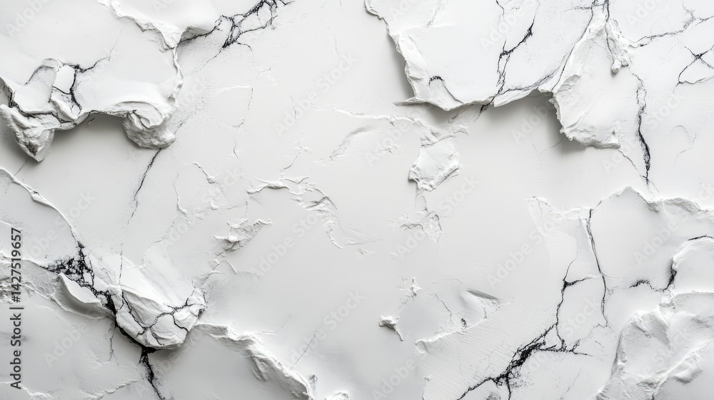 Obraz premium Studio setting with textured white marble background aesthetic appeal in clean environment