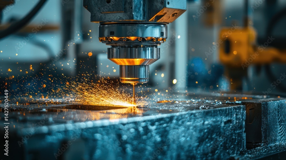The manufacturing process of a jet engine in a high-tech facility