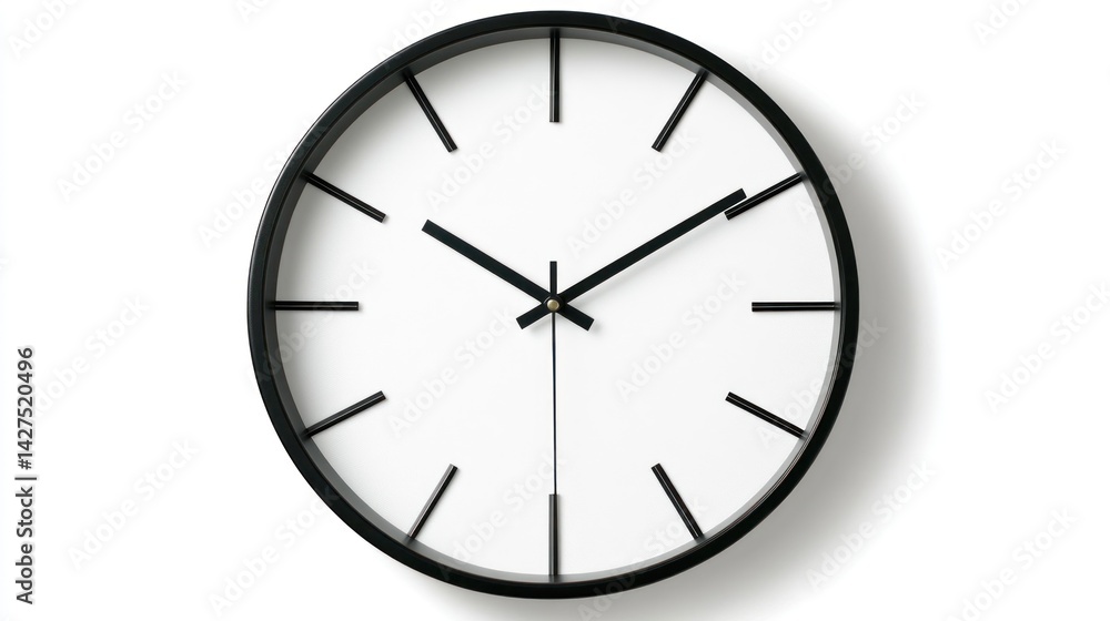 Simple black wall clock Simple black wall clock