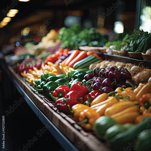 Freshness in Every Color Market Vegetables.
