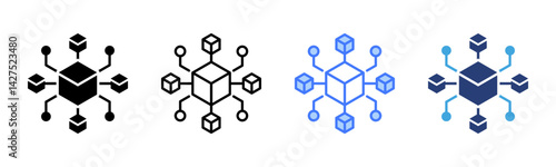 Microservice icon sheet multiple style collection