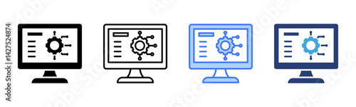 Operations icon sheet multiple style collection