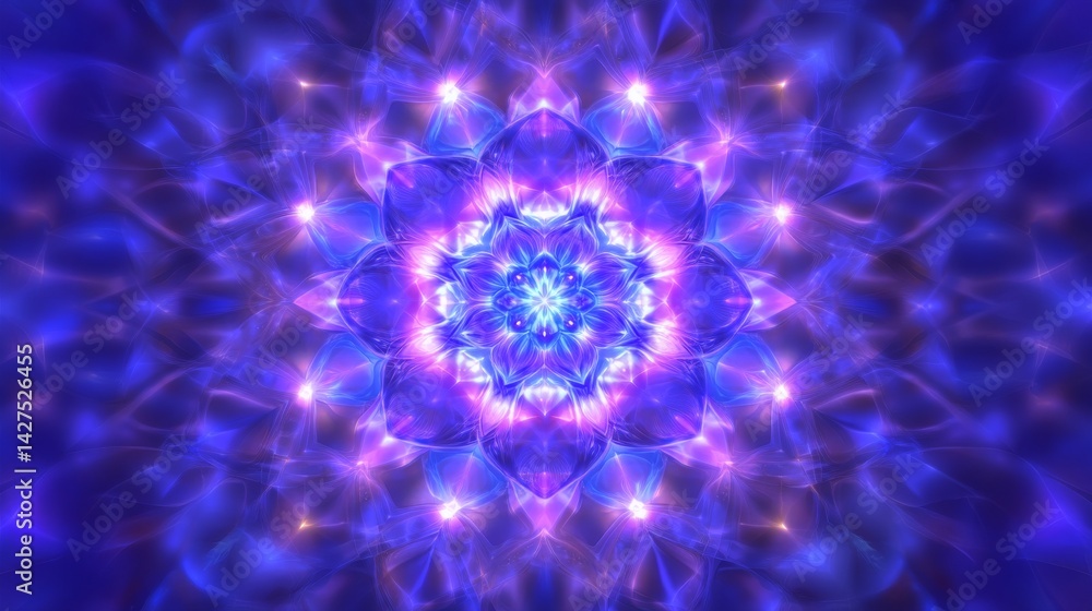 a mesmerizing kaleidoscopic mandala of fiery petals radiating in symmetry and brilliance, showcasing a vivid fusion of glowing purple hues resembling a blooming flower of light and energy background a mesmerizing kaleidoscopic mandala of fiery petals radiating in symmetry and brilliance, showcasing a vivid fusion of glowing purple hues resembling a blooming flower of light and energy background