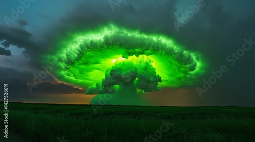 Radioactive fluorescent mushrooms grow in the path of tornadoes