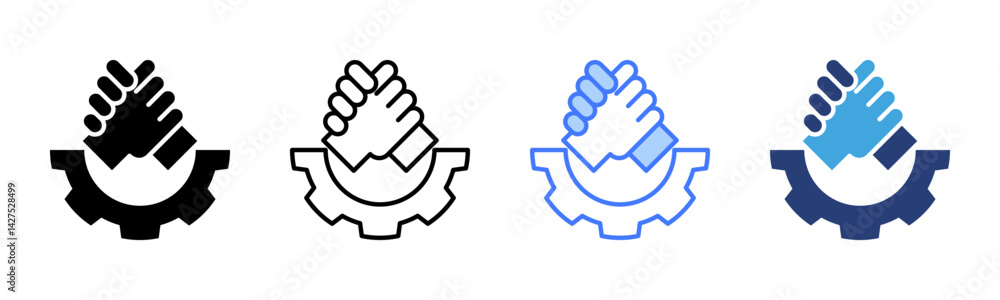 Collaboration icon sheet multiple style collection Collaboration icon sheet multiple style collection