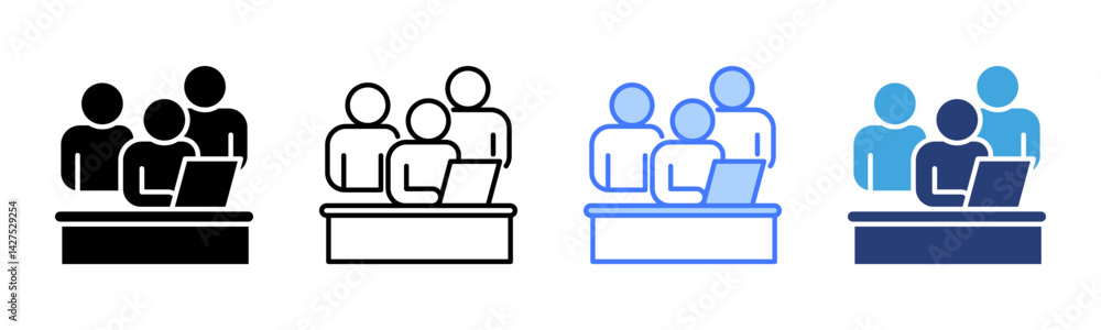 Colleague icon sheet multiple style collection Colleague icon sheet multiple style collection