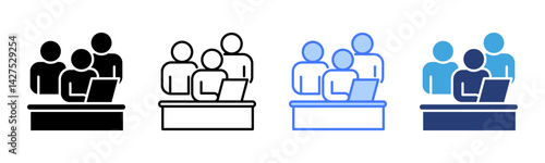 Colleague icon sheet multiple style collection