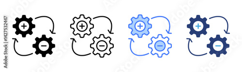 Change Management icon sheet multiple style collection
