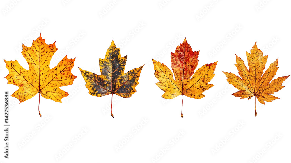 autumn maple leaves on white background autumn maple leaves on white background