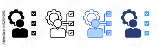 Competency icon sheet multiple style collection
