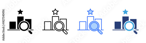 Competitive Landscape icon sheet multiple style collection