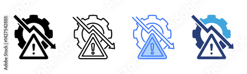 Risk Management icon sheet multiple style collection
