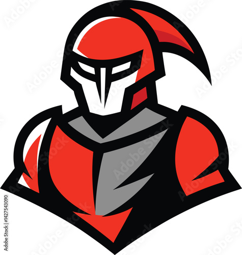 Modern Knight Helmet Logo for Gaming or Esports