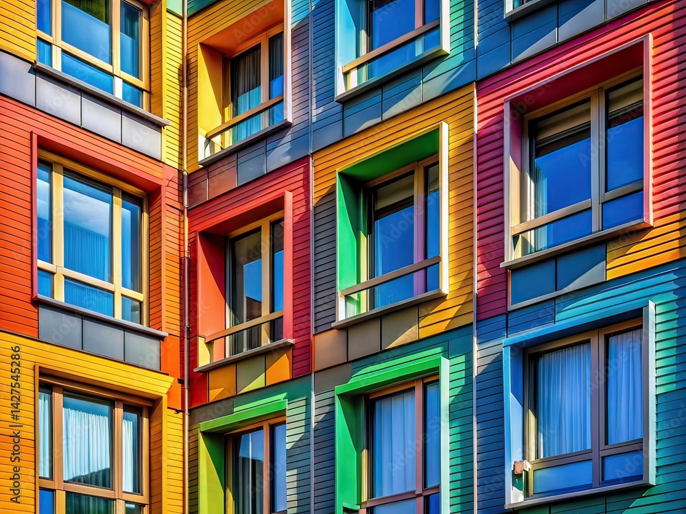Obraz premium Modern Building Windows Rule of Thirds Photography