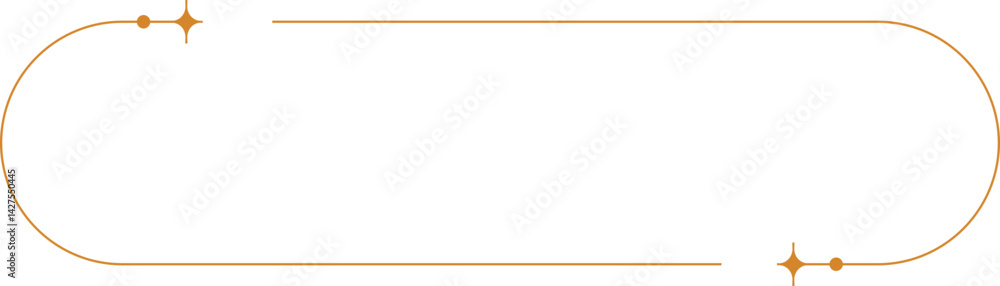 Obraz premium Minimal rounded rectangle border with decorative points