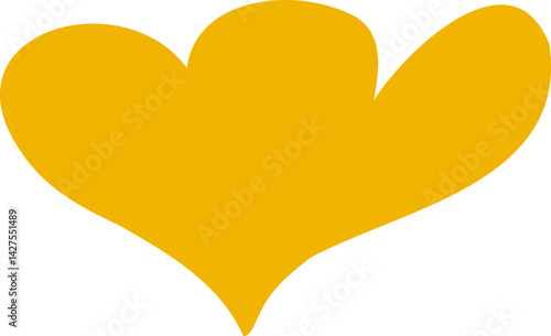 Abstract floral shape with heart motifs