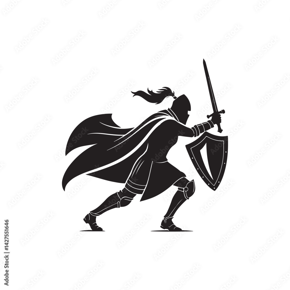 Fototapeta premium night vector silhouette clip art logo illustration